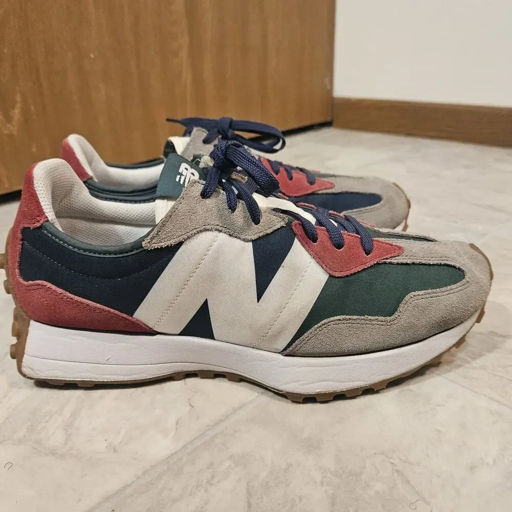 New Balance 327 Multi-Color Grey Green Red Navy MS327PWA Men’s Size 12
